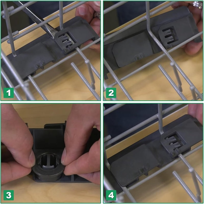 SuperDi WD28X27241 Dishwasher Rack Carrier and Roller Kit Replacement for GE Dishwasher Lower Rack Wheels Assembly WD12X10439 WD12X10438 WD12X10446 WD12X28078-1Pack - Image 5